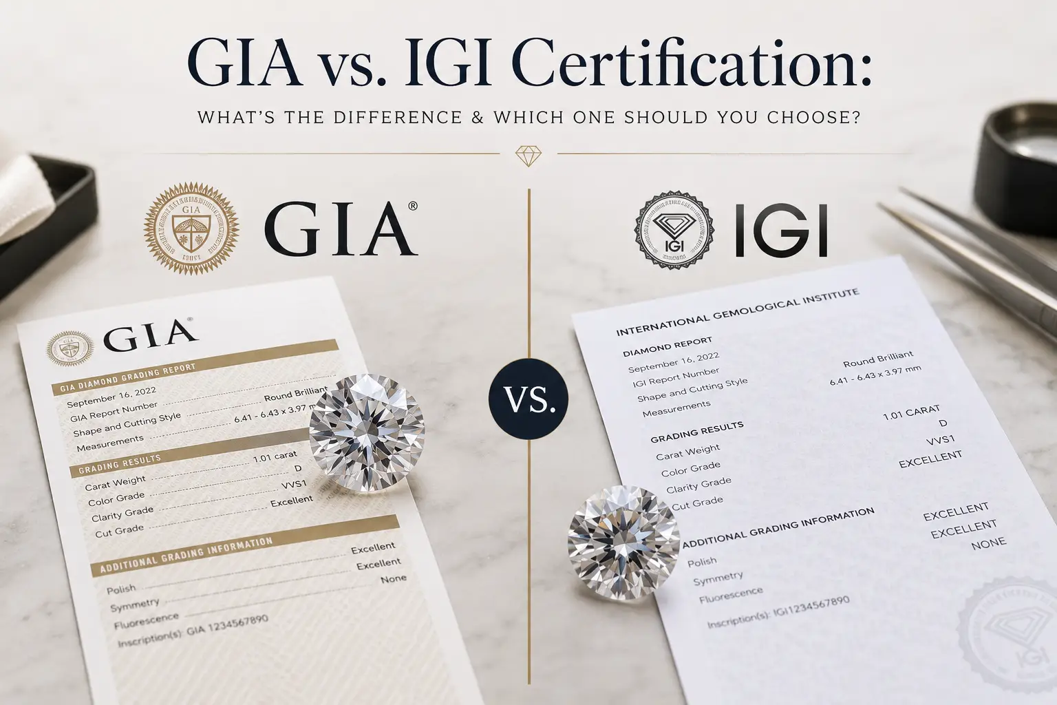 GIA vs. IGI Certification: What a Diamond Certificate Really Tells You