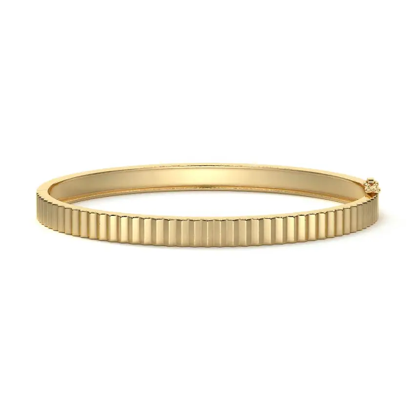 Ridged Gold Bracelet