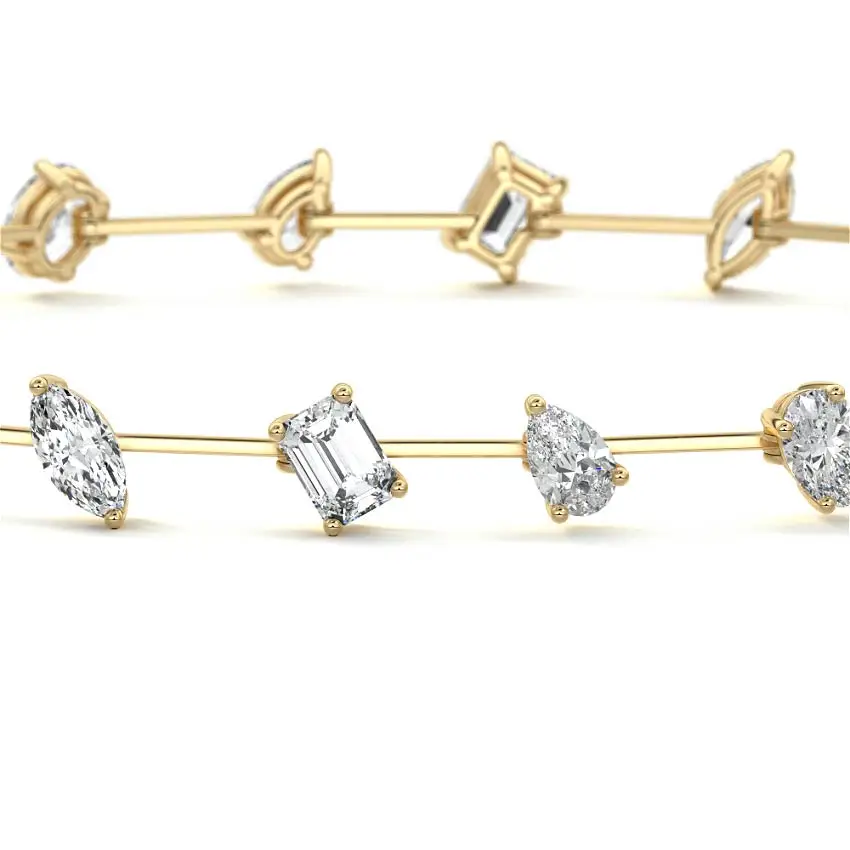 Multi Shape Diamond Bracelet