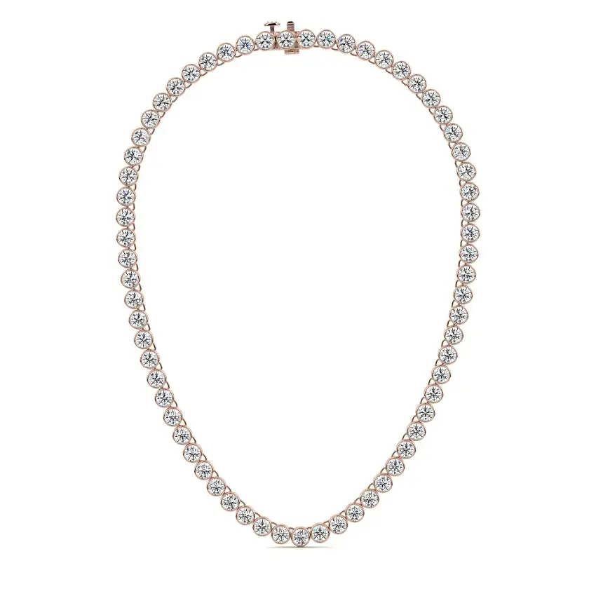 Bezel Diamond Tennis Necklace
