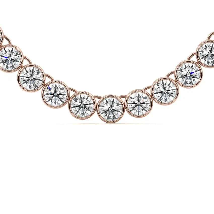 Bezel Diamond Tennis Necklace