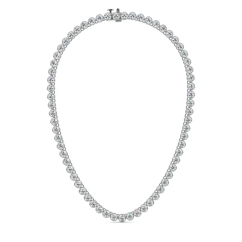 Bezel Diamond Tennis Necklace