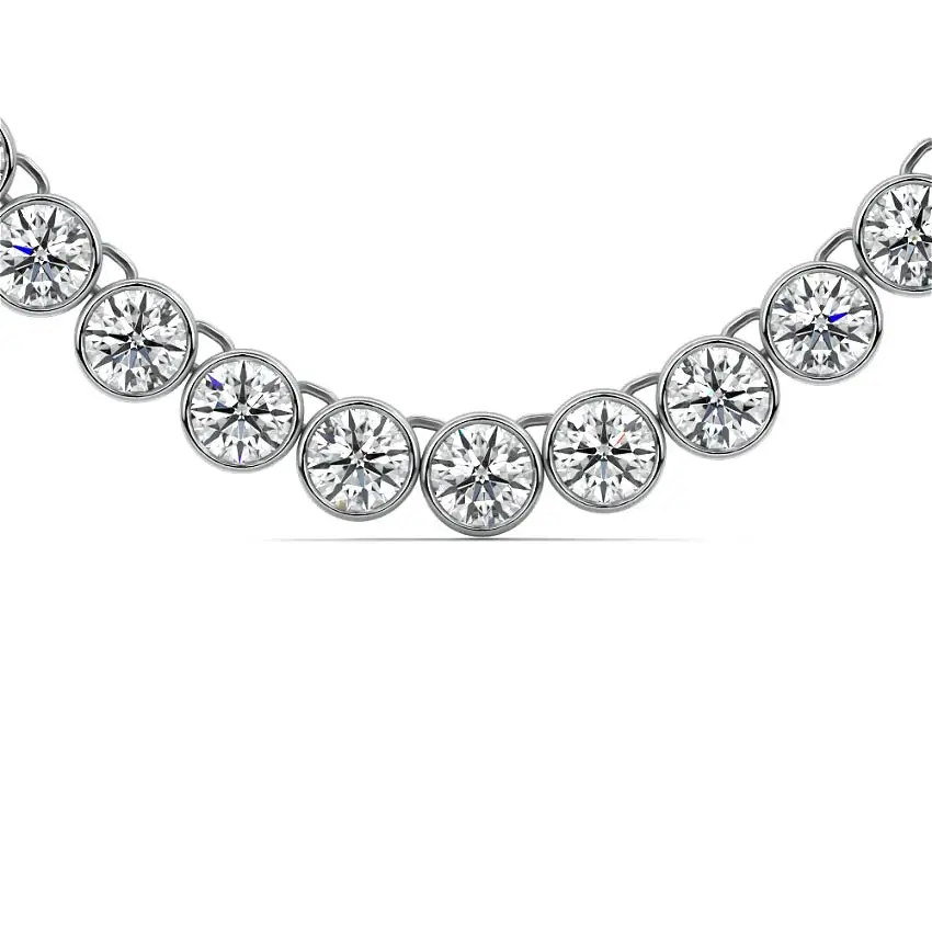 Bezel Diamond Tennis Necklace