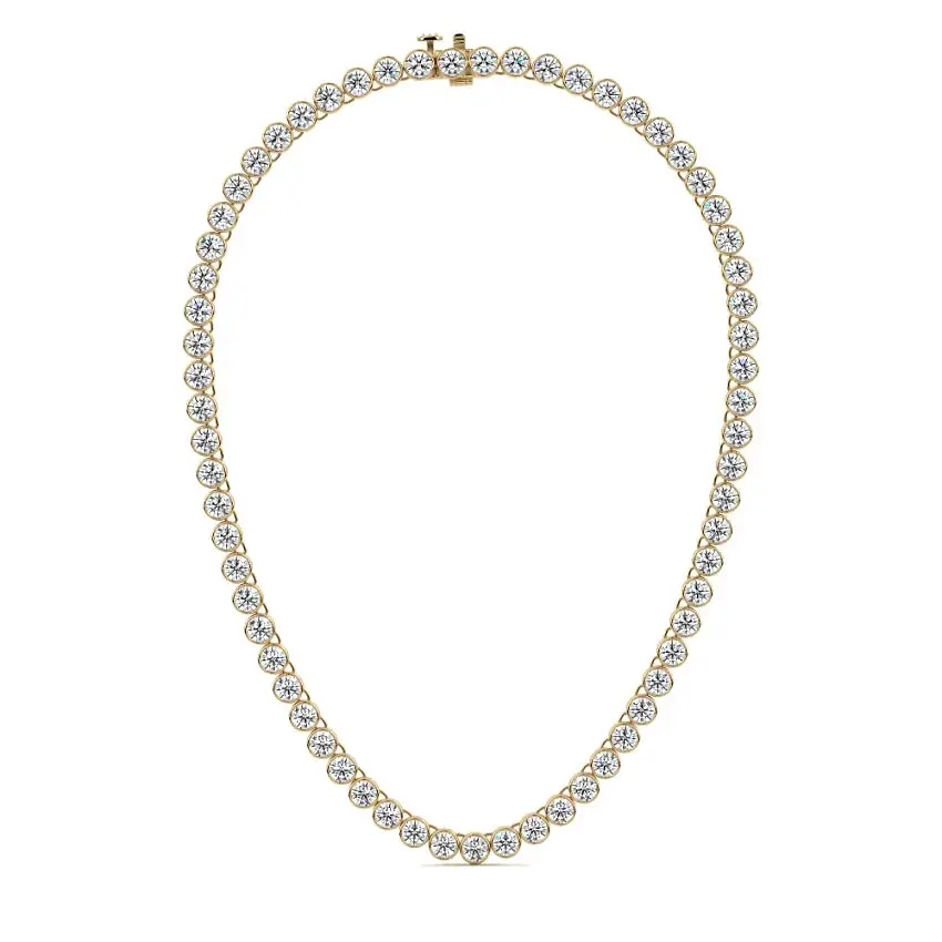 Bezel Diamond Tennis Necklace