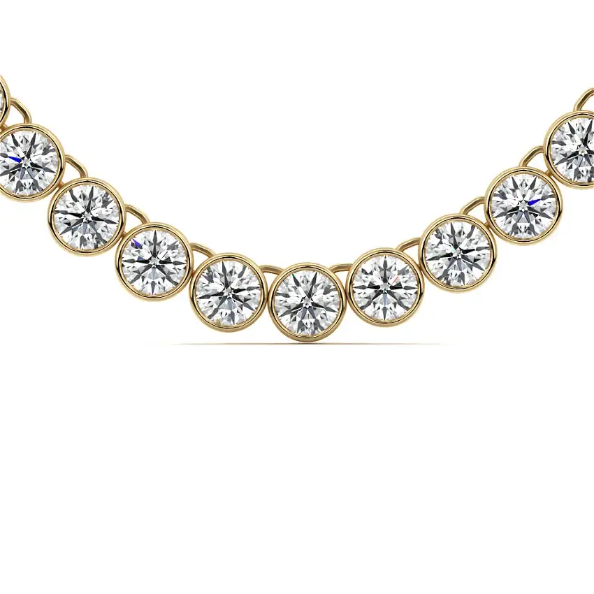 Bezel Diamond Tennis Necklace