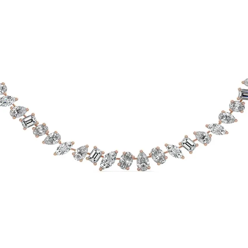 Multishape Diamond Tennis Necklace