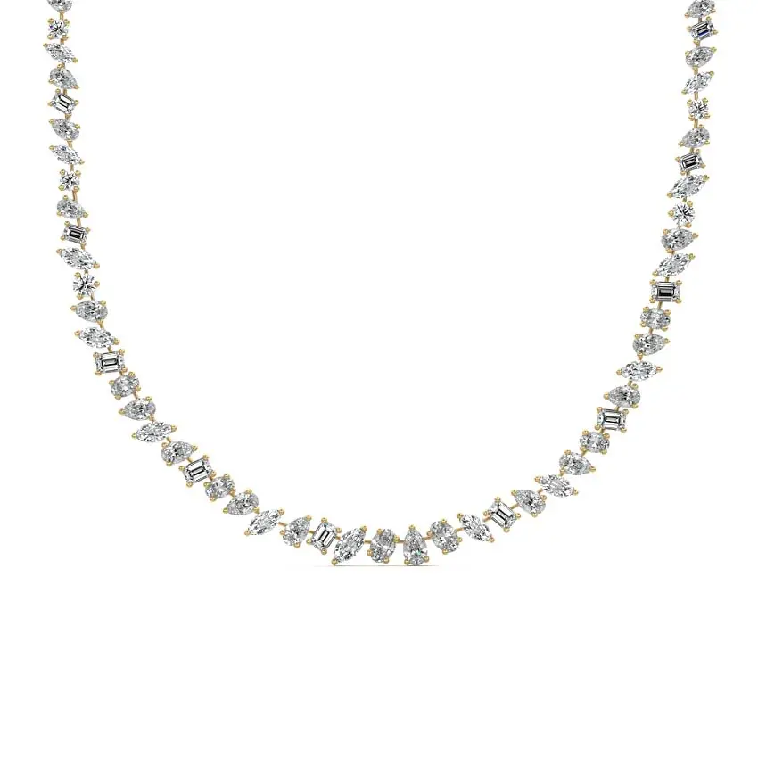 Multishape Diamond Tennis Necklace