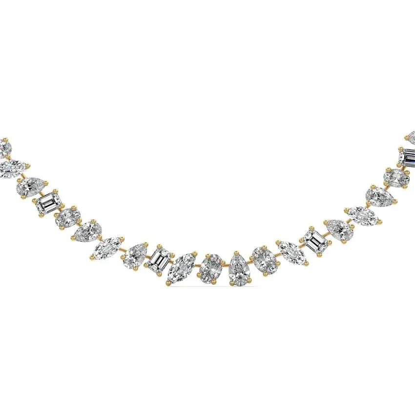 Multishape Diamond Tennis Necklace