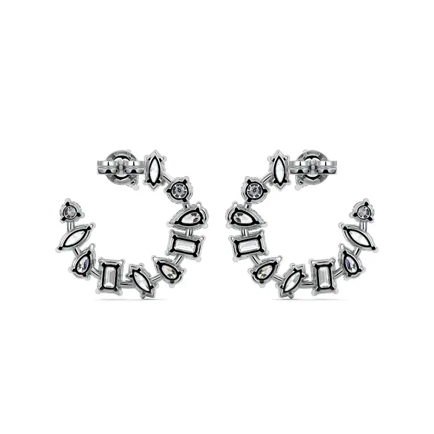 Multi Shape Diamond Hoops
