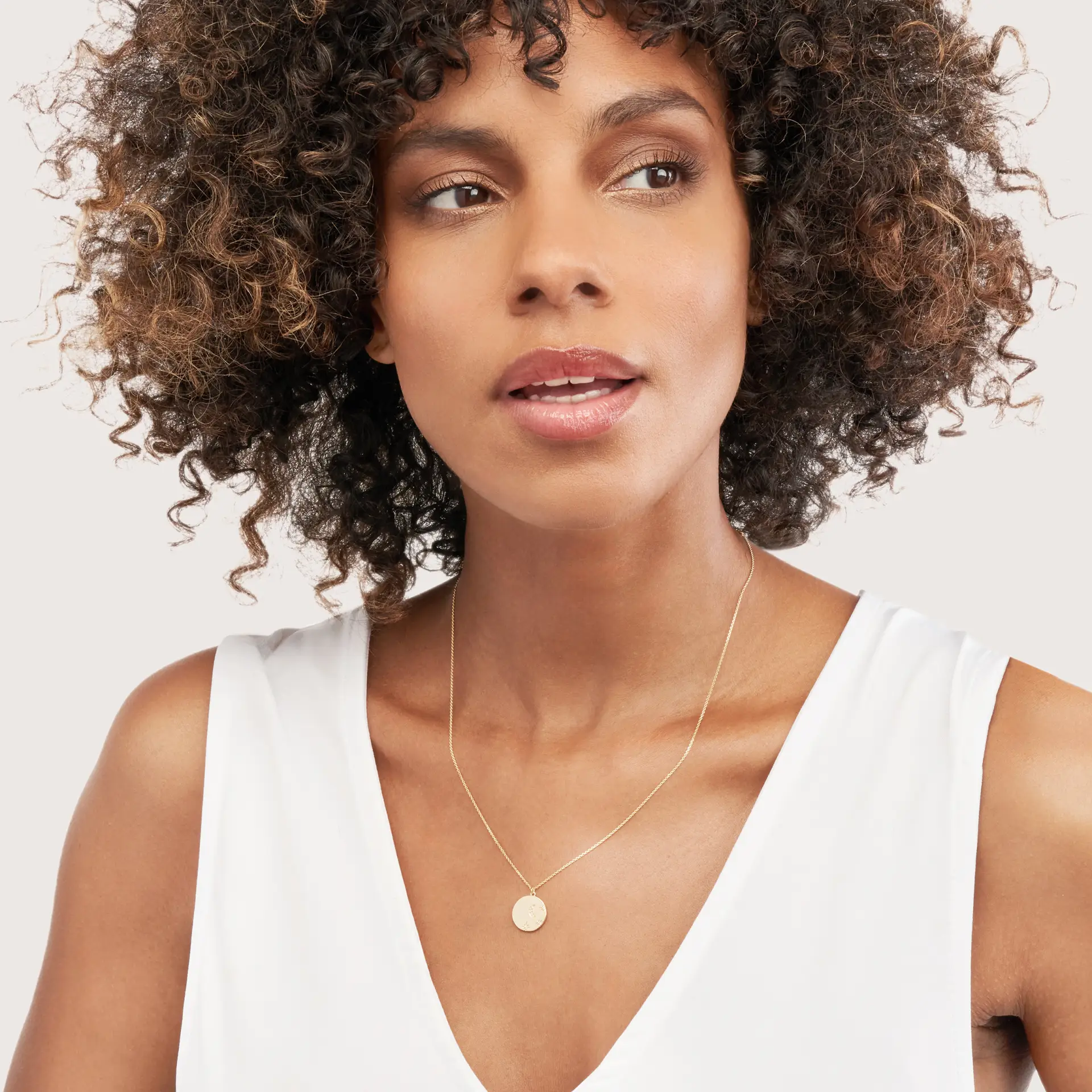 Diamond Moon & Stars Medallion